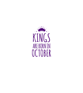 Kings are born in - October model roz deschis pe tricou