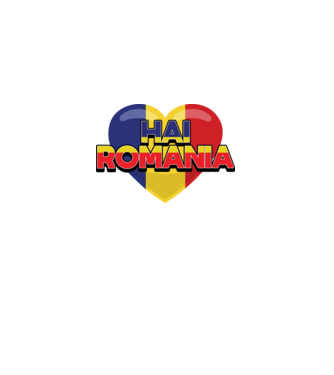 Romania heart model negru pe tricou