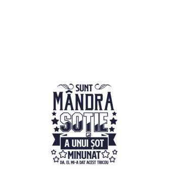 Sunt mândra soție a unui soț minunat model alb pe tricou