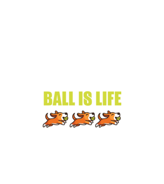 Ball is life model negru pe tricou