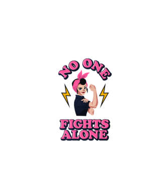 No one fights alone pinup model alb pe tricou