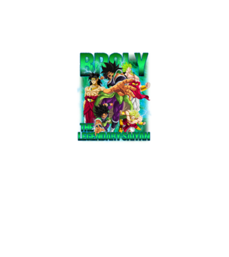 broly dragonball model negru pe tricou
