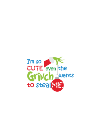 So cute Grinch model alb pe tricou
