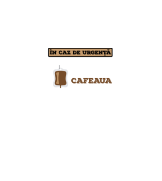 În caz de urgență, grupa mea sanguină este cafeaua model negru pe tricou