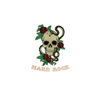 Hard Rock 1 model alb pe tricou