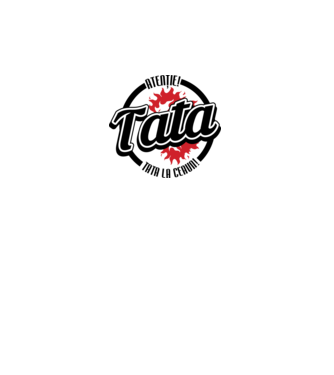 Atenție! Tata la ceaun! model alb pe tricou