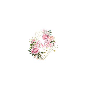 BRIDE roses floral model alb pe tricou
