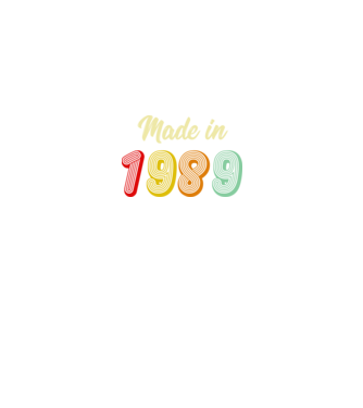 made in 1989 retro model negru pe tricou