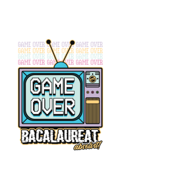 Absolvire retro bacalaureat model alb pe tricou