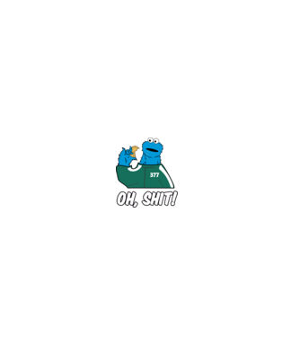 cookie monster squid game parody model negru pe tricou
