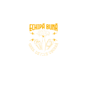 Cu o echipă bună, chiar și o zi grea devine ușoară - team building model negru pe tricou
