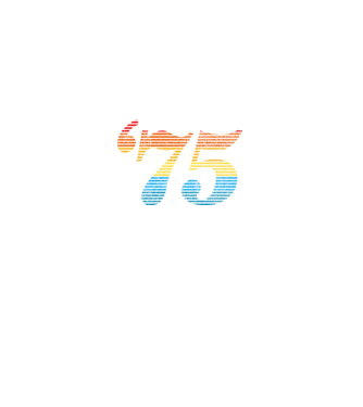 Retro Birthday 1975 model negru pe tricou