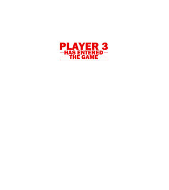 Player 3 entered the game model alb pe tricou