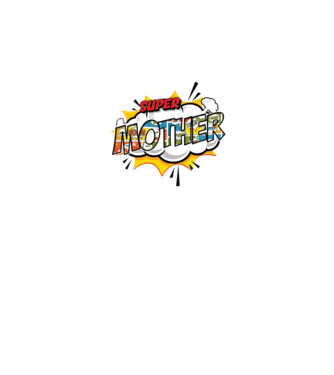 Comic Mother model alb pe tricou