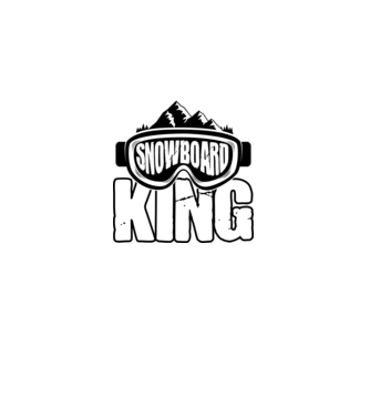 Snowboard king 01 model negru pe tricou