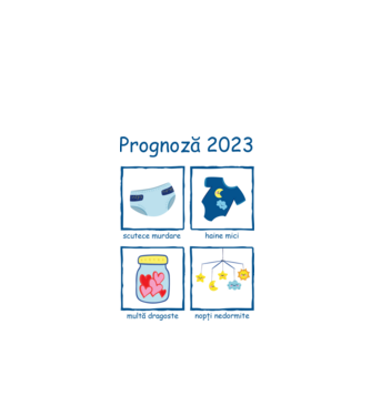 Prognoză 2023 model alb pe tricou