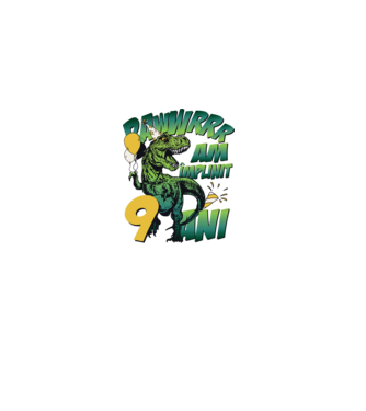 Rawr Am împlinit 9 ani model alb pe tricou