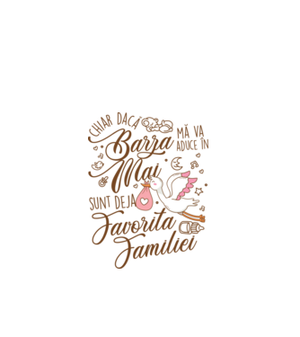 Favorita familiei MAI model alb pe tricou