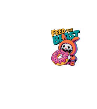 Feed the beast model galben neon pe tricou
