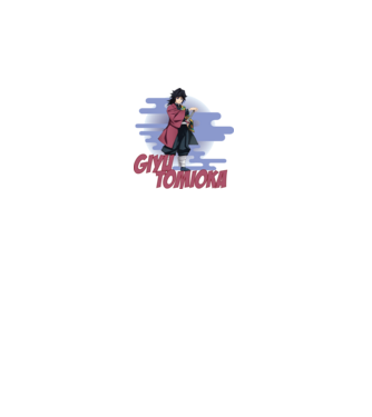 Demon Slayer Giyu model alb pe tricou