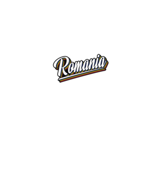 România retro model alb pe tricou