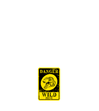 Danger wild zone model negru pe tricou