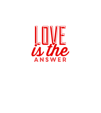 love in answer model negru pe tricou