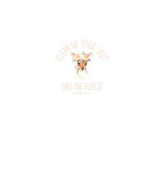 Clean up your shit model negru pe tricou
