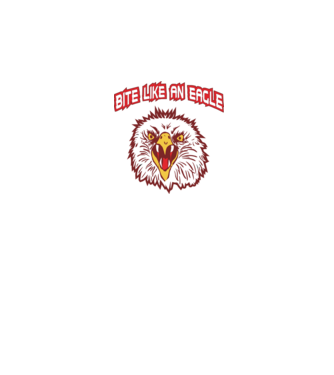 bite like an eagle cobra kai model negru pe tricou