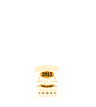 January 2013 10 years of being limited edition model negru pe tricou