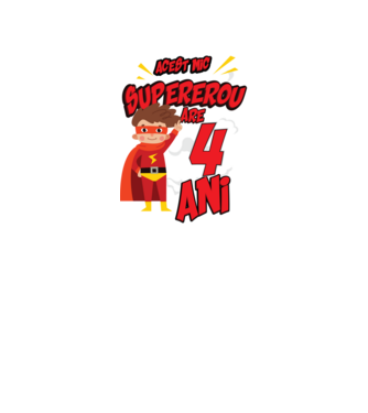 Acest mic supererou are 4 ani model negru pe tricou