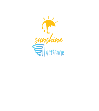 July Girls are Sunshine mixed with a little Hurricane model negru pe tricou