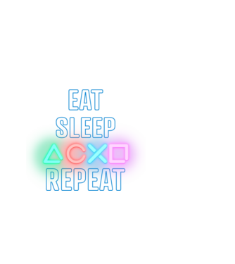 Eat sleep PS model negru pe tricou