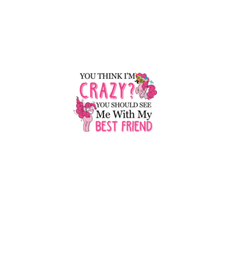 Crazy Friend Unicorn model alb pe tricou