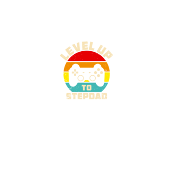 Level Up Stepdad model negru pe tricou