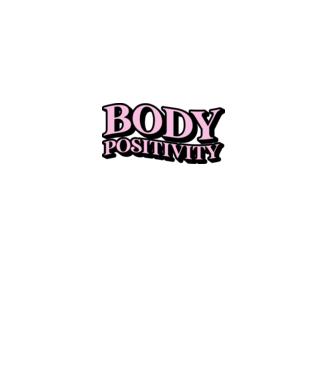 BodyPositivity model alb pe tricou