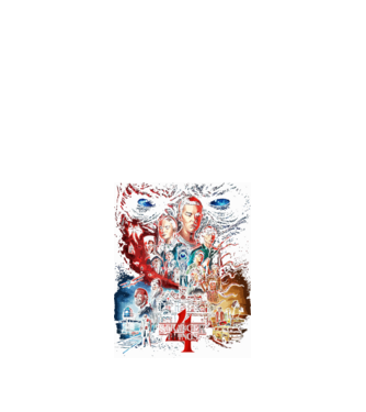 stranger things poster model negru pe tricou