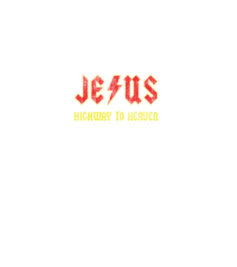 JESUS HIGHWAY TO HEAVEN model negru pe tricou