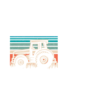 TRACTOR model alb pe tricou