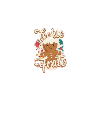 Cookie frate model alb pe tricou