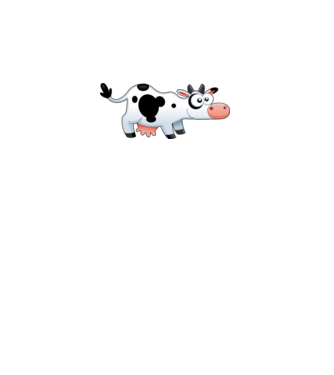 Cow model gri închis pe tricou