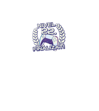 Nivel 22 finalizat! model negru pe tricou
