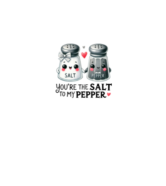 Salt to my Pepper model alb pe tricou