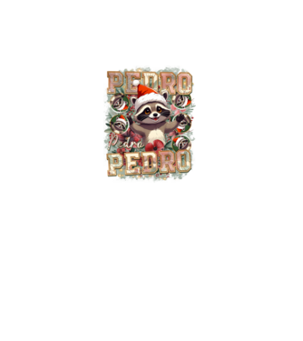 Pedro pedro flower xmas model alb pe tricou