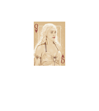 Queen Card model galben neon pe tricou
