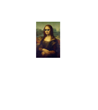Mona Lisa Deal with it model turcoaz pe tricou