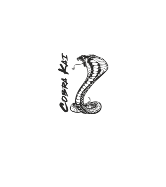 cobra kai black model alb pe tricou