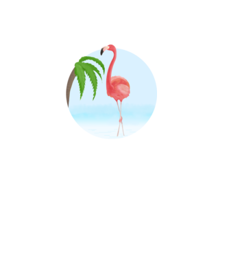 Flamingo model alb pe tricou
