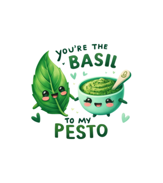 Basil to my Pesto model nisipiu pe tricou