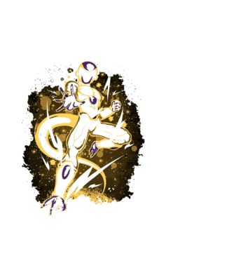 golden freeza dragonball model alb pe tricou